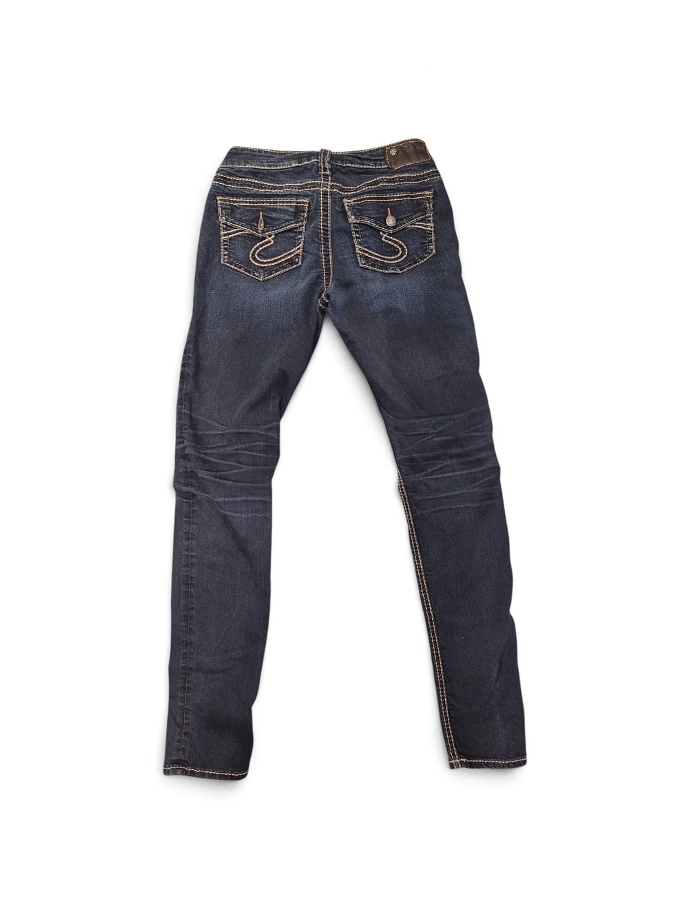 Silver Jeans Indigo Skinny Jeans with Embroidered Back Pockets